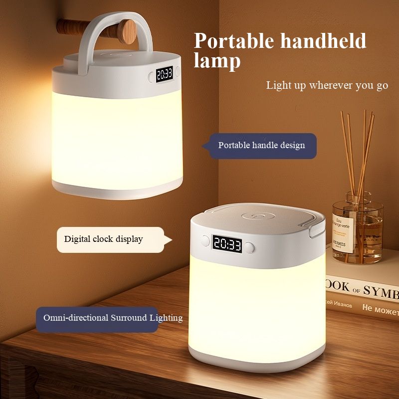 Popular remote-controlled clock, night light, bedroom decorative lamp, high-end sleep concept night light, bedside lamp, internet sensation