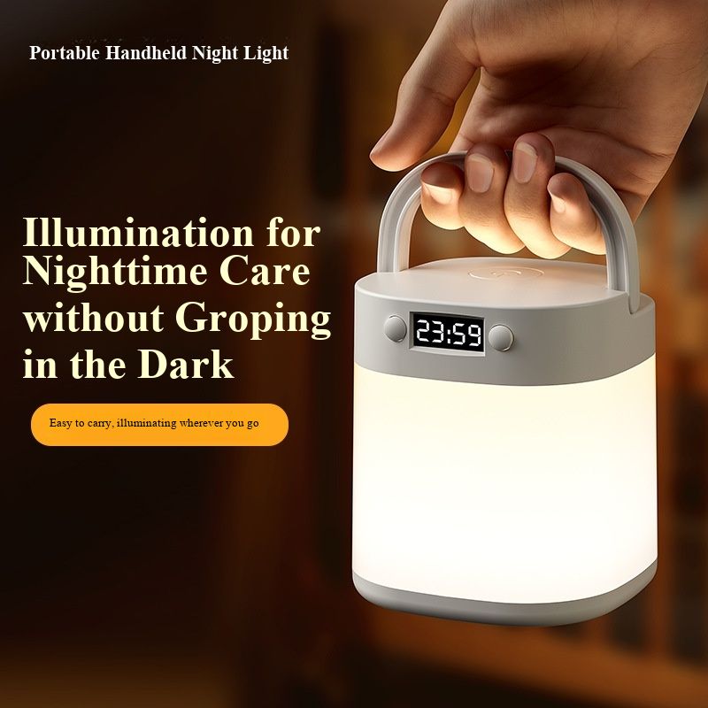 Popular remote-controlled clock, night light, bedroom decorative lamp, high-end sleep concept night light, bedside lamp, internet sensation