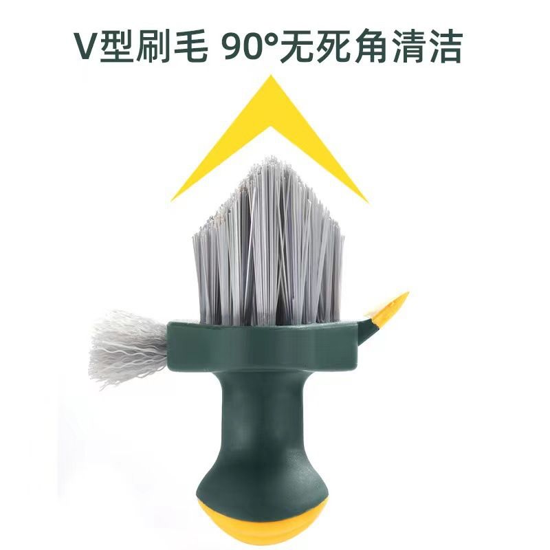 Multi-functional crevice brush, bathroom brush, corner brush, toilet brush, handheld floor brush, floor crevice brush, tile brush, three-in-one cleaning brush