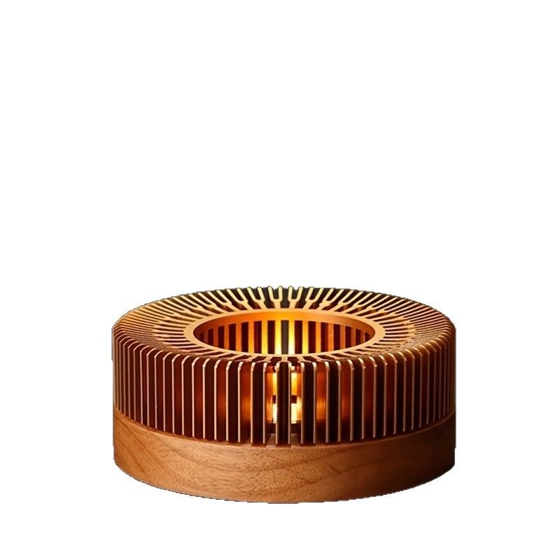 Aluminum alloy processed warm tea accessory, tea warmer, candlestick, tea brewing device, tea warming stove, alcohol lamp, bottom diameter 15 cm (candle not included in shipment)Gifts for new house