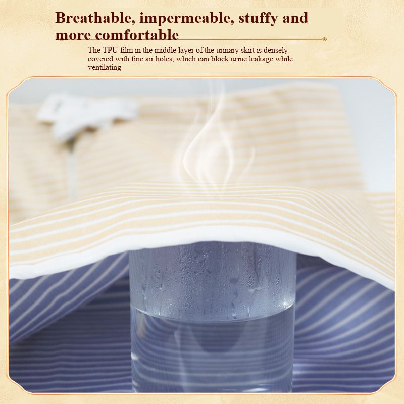 Adult diaper cover, elderly waterproof diaper pad, incontinence bedridden elderly washable anti-urine bed apron, menstrual apron