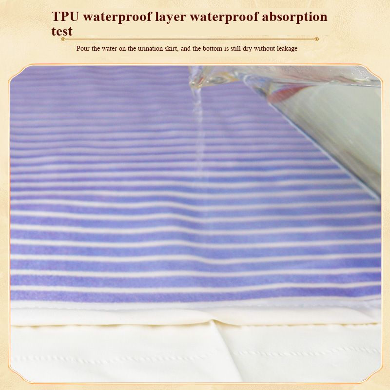 Adult diaper cover, elderly waterproof diaper pad, incontinence bedridden elderly washable anti-urine bed apron, menstrual apron