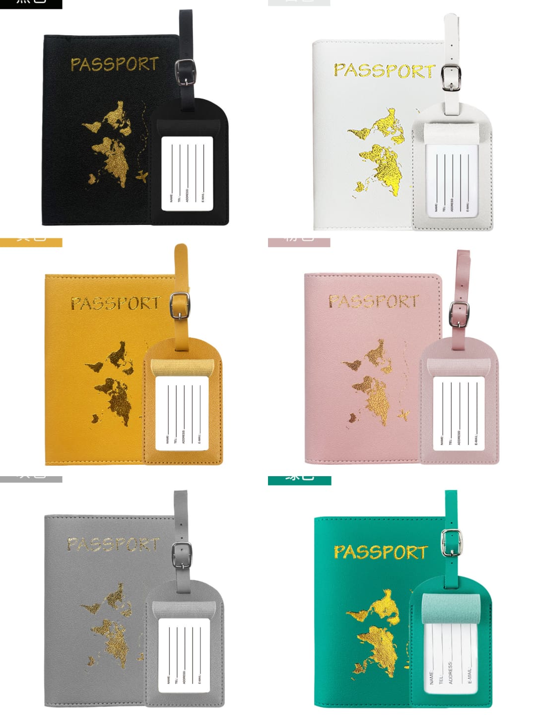 PASSPORT HOLDER WITH LUGGAGE TAG /  SUITCASE TAG
