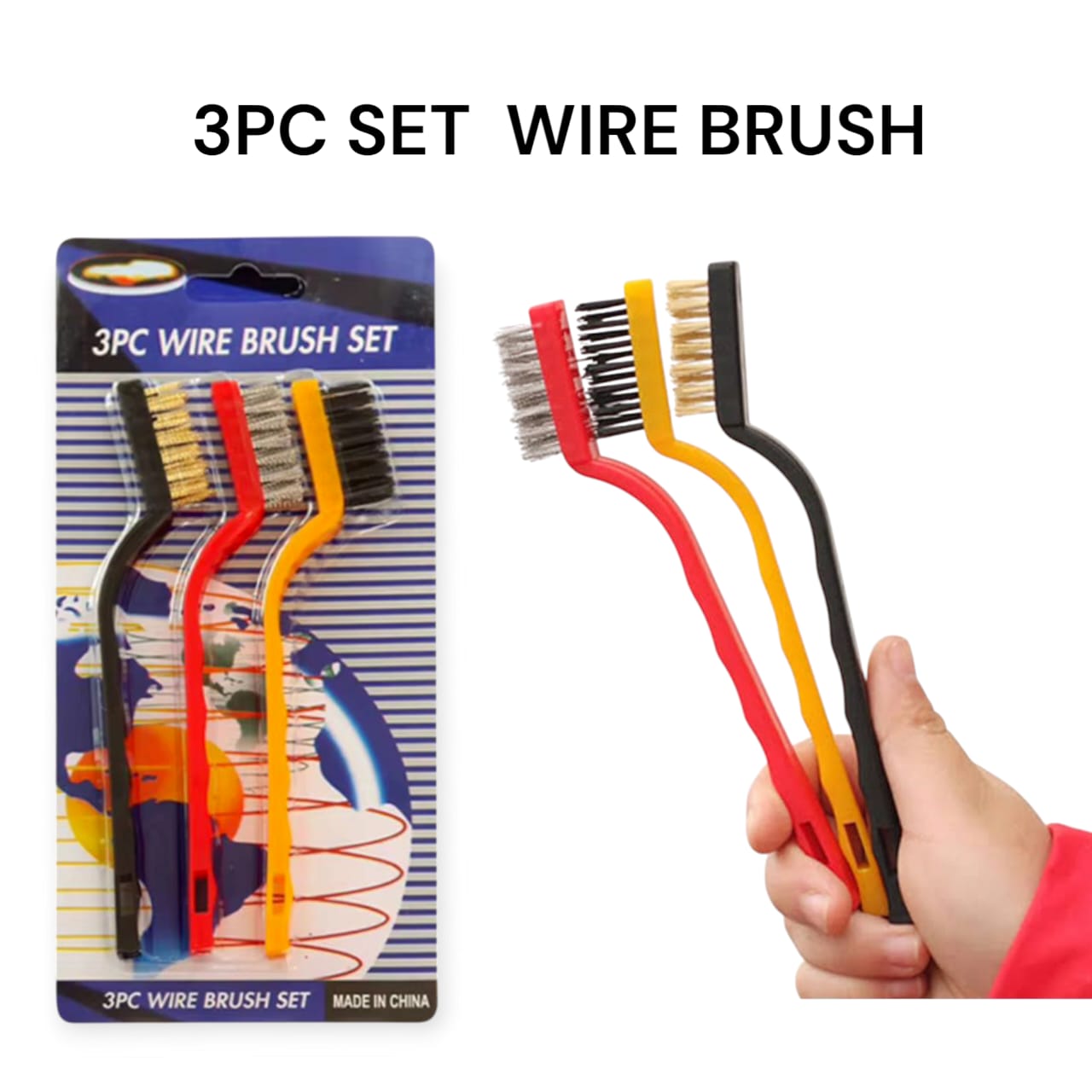 3 PCS KITCHEN CLEANING BRUSHES SET