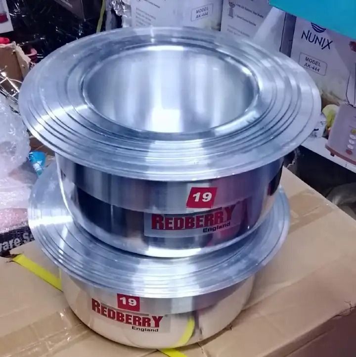 Redberry Heavy Gauge – Premier Range Cooking Pots
8pcs Aluminium Cooking Pots (Stainless Steel Sufurias)