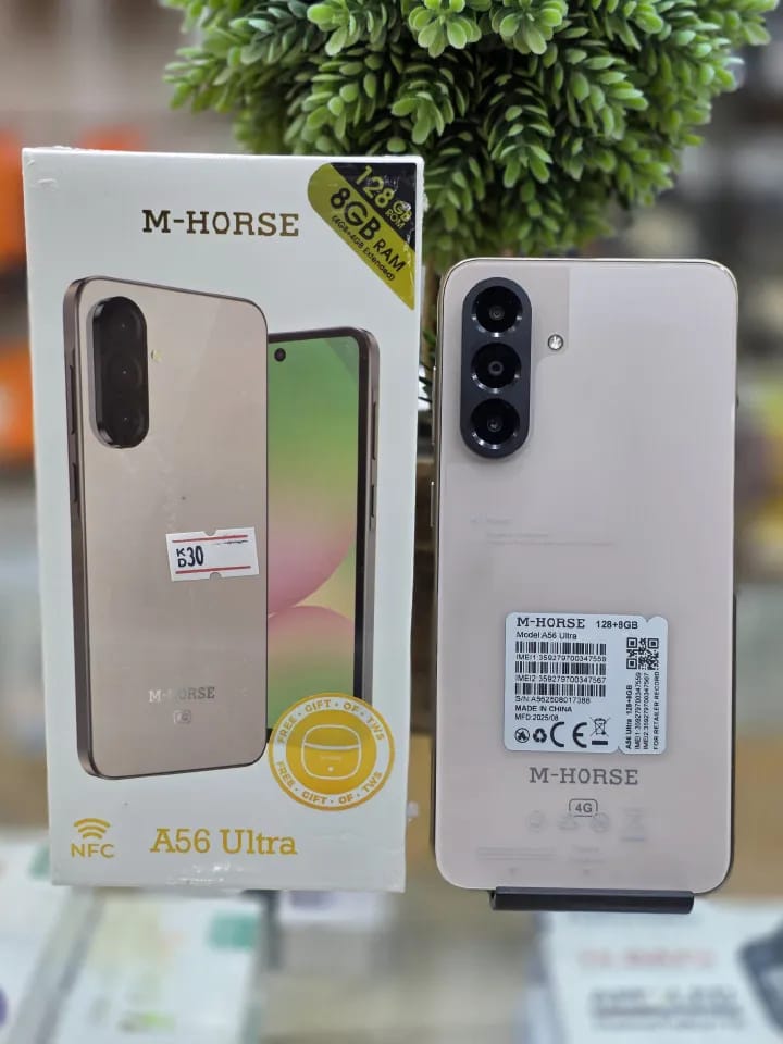 M HORSE A56 ULTRA, 8GB RAM + 128GB ROM, 6.6 HD INCELL DISPLAY, 32MP +16MP CAMERA, 5000MAH, ANDROID 14. WITH WARRANTY