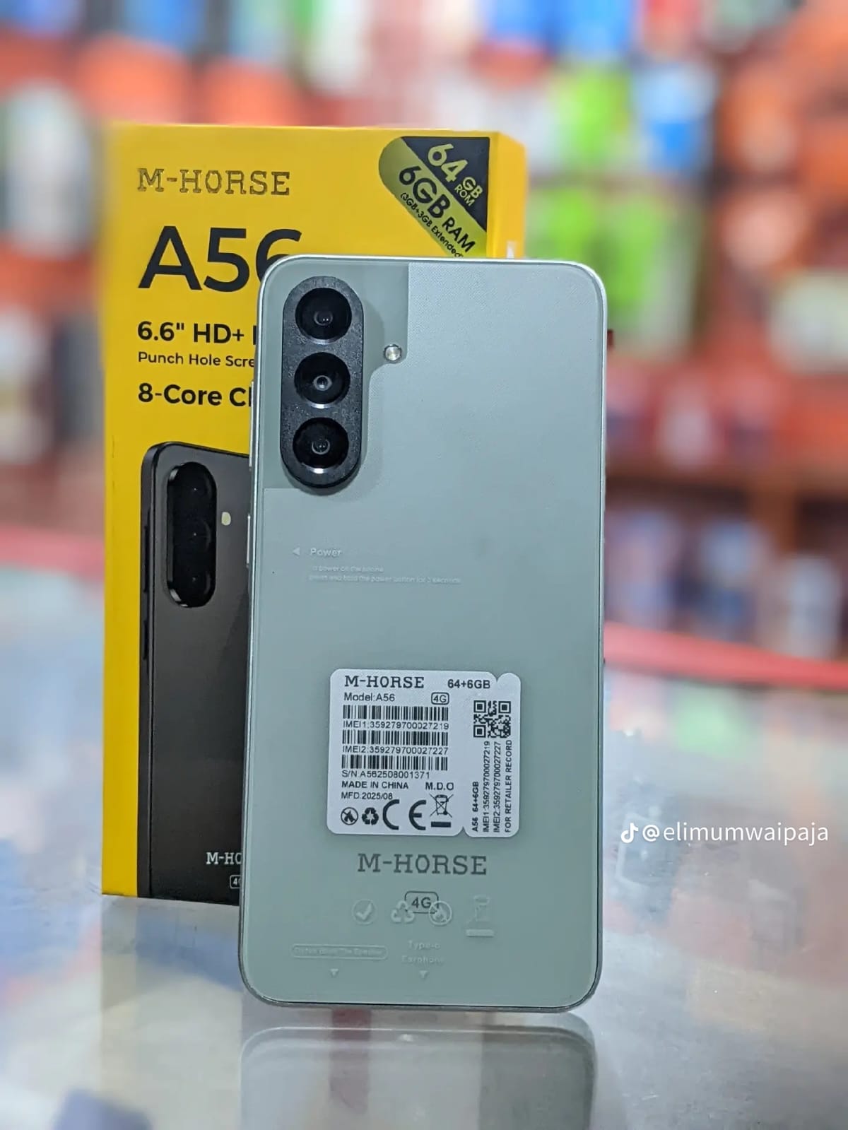 M HORSE A56 ULTRA, 8GB RAM + 128GB ROM, 6.6 HD INCELL DISPLAY, 32MP +16MP CAMERA, 5000MAH, ANDROID 14. WITH WARRANTY