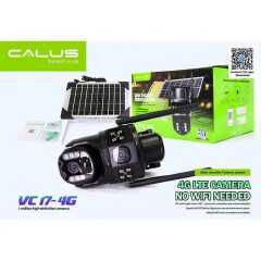 CALUS VC 17, 4G SOLAR SURVEILANCE CAMERA, DUAL LENS, MOTION SENSOR, 2 WAY AUDIO, SD AND CLOUD STORAGE, HD, NIGHT VISION