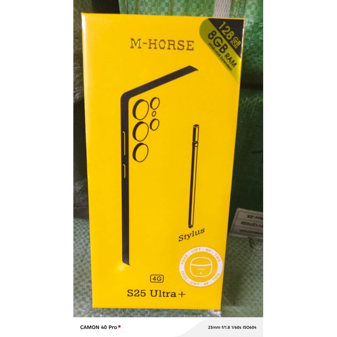 NEW ARRIVAL!! M HORSE S25 Ultra + 8GB + 128GB, 13MP+26MP, 5000mAh, DUAL SIM, 6.6 DISPLAY. with touch pen(STYLUS), ANDROID 14, 120Hz REFRESH RATE , 8.2mm SLIM DESIGN, with earpods, silicone cover.