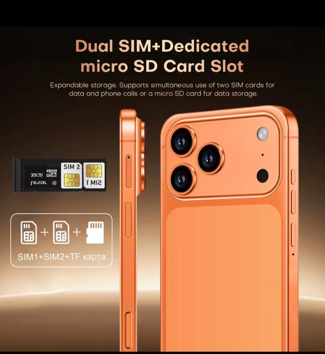 OFFER!! CALUS I17 PRO MAX, 8GB RAM + 256GB ROM, 6.9 inch FULL SCREEN DISPLAY, 5000MAH, 13MP+26MP CAMERA, SIDE FINGERPRINT, ANDROID 14 SMARTPHONE, DUAL SIM PLUS IPHONE 17 PRO MAX FREE COVER, PROTECTOR.
