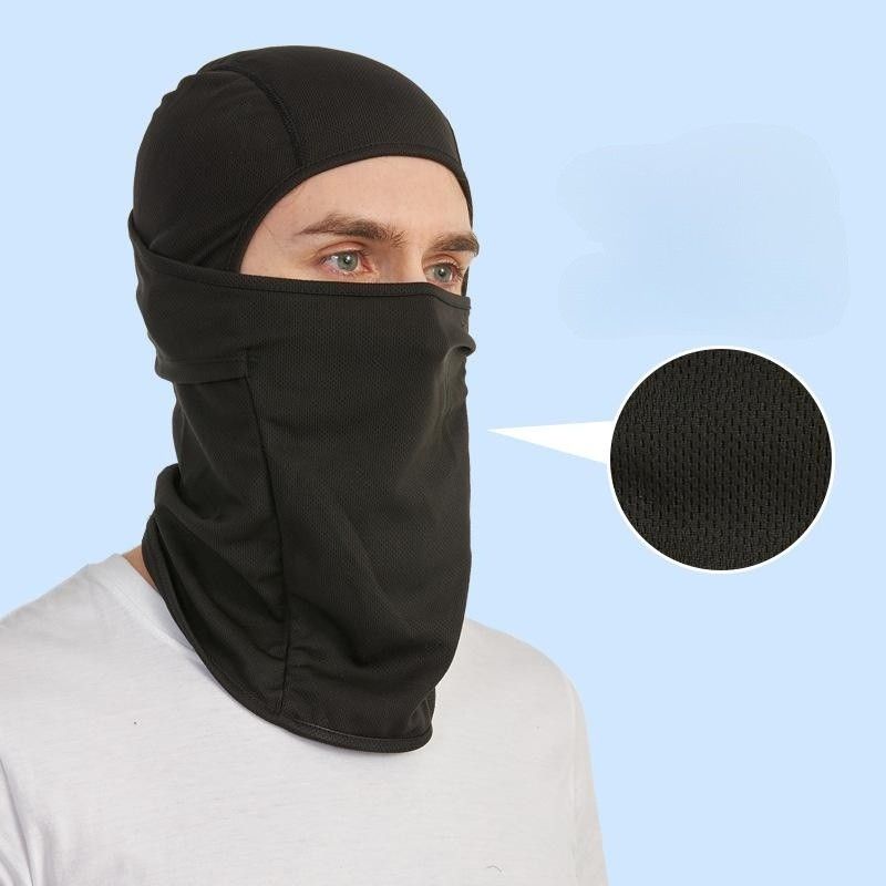2 Pcs Set of Outdoor sports riding mask balaclavas windproof dustproof breathable male and female motorcycle head cover facial sunscreen head set