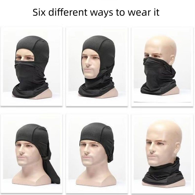 2 Pcs Set of Outdoor sports riding mask balaclavas windproof dustproof breathable male and female motorcycle head cover facial sunscreen head set