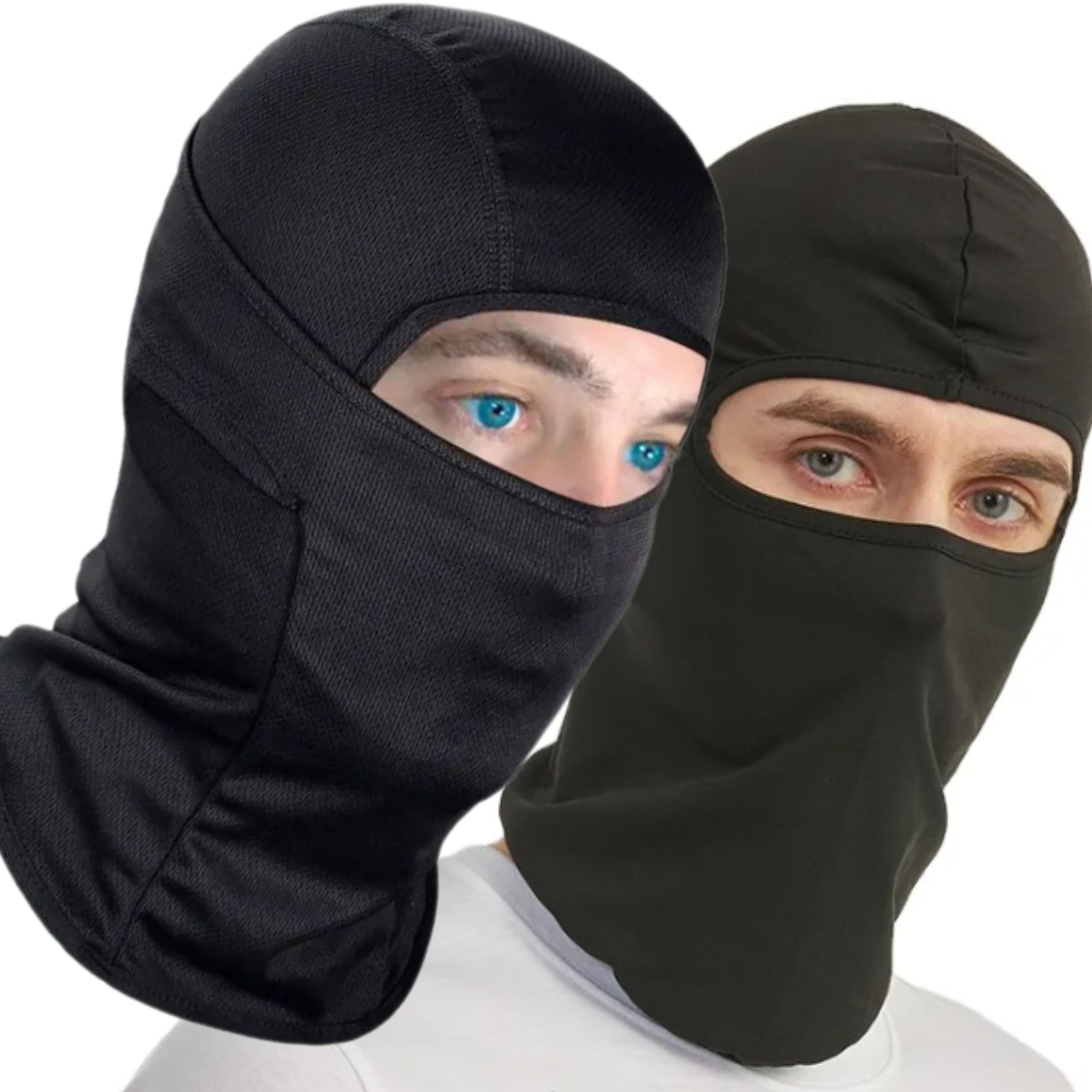 2 Pcs Set of Outdoor sports riding mask balaclavas windproof dustproof breathable male and female motorcycle head cover facial sunscreen head set