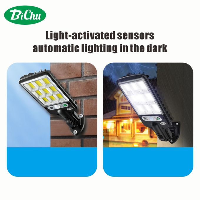 Solar Light COB Outdoor Solar Lights Motion Sensor Solar 3 Modes Waterproof Security Wall Lighting for Patio Garden Door Street Light