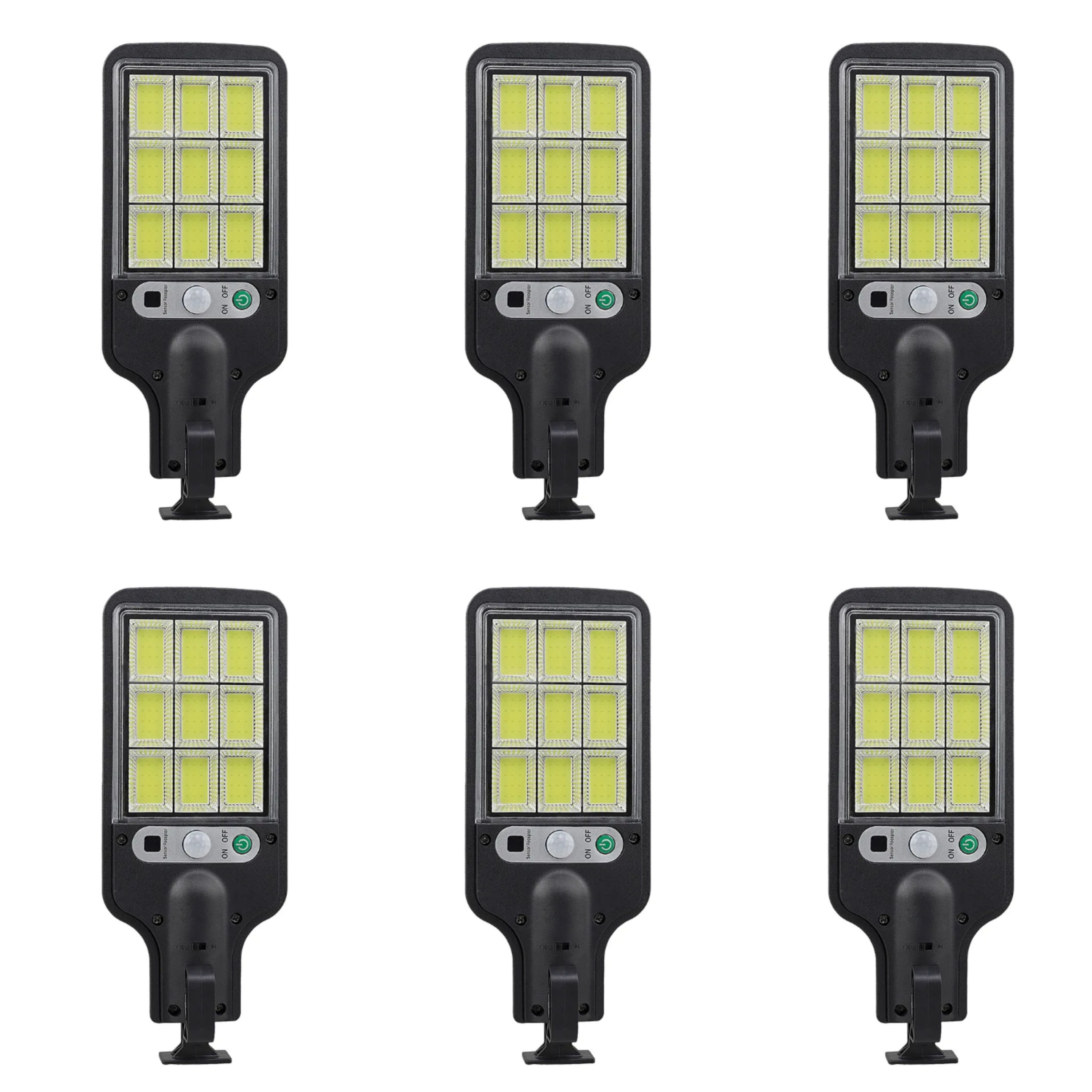 6 pack Outdoor Solar Street Light ABS IP65 Human Motion Sensor Garden Light Remote Control LED Wall Lamp Waterproof
