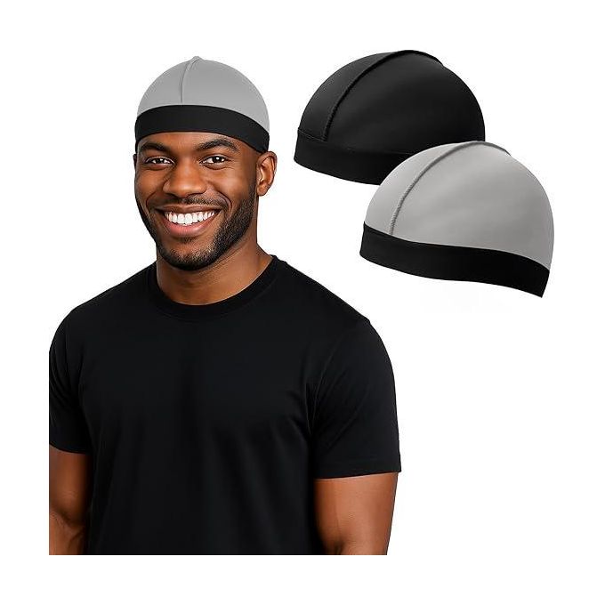 2 Pcs Wave Cap, Silk Stocking Wave Caps For 360 Waves, Silky Durag For Men, Stain Caps
