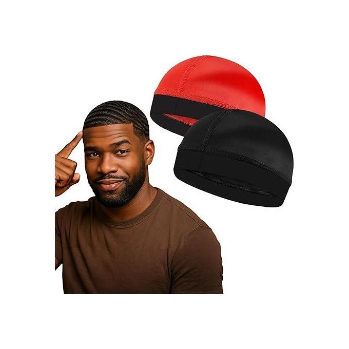 2 Pcs Wave Cap, Silk Stocking Wave Caps For 360 Waves, Silky Durag For Men, Stain Caps