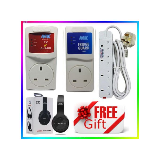 MK TV Guard + Fridge Guard +Free 4 Way Extension & Headsets