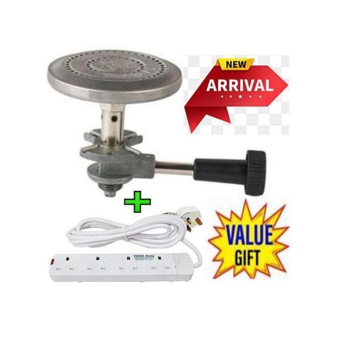 4 WAY POWER EXTENSION CABLE. + Free Hr Long lasting 6kg Non Rusting Gas Burner//Strong Non-leak Meko Gas Burner + Belt