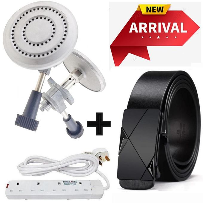 4 WAY POWER EXTENSION CABLE. + Free Hr Long lasting 6kg Non Rusting Gas Burner//Strong Non-leak Meko Gas Burner + Belt