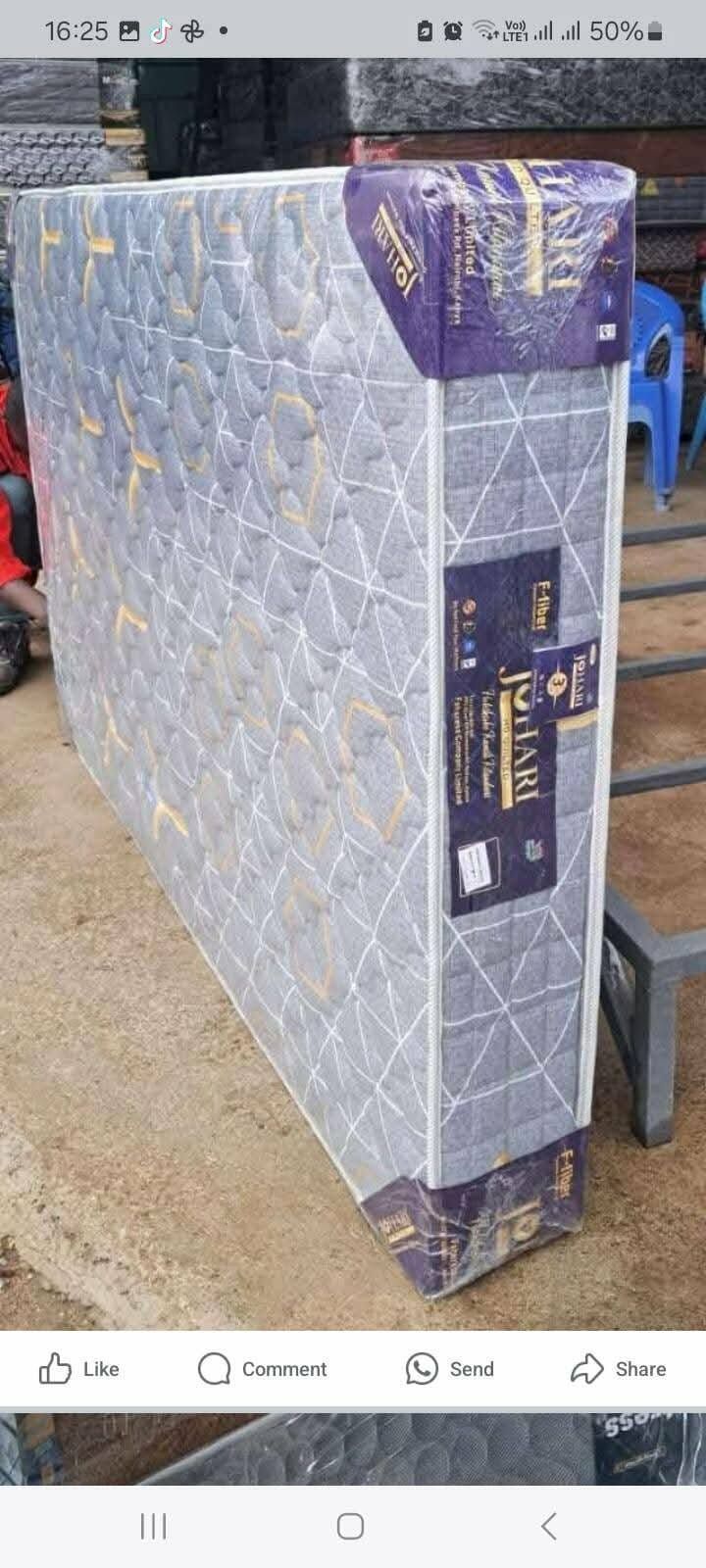 🛏️✨Three Years Warranty Johari Orthopedic Quilted Fiber Bonnell fibre Mattress high density  – 8 Inches heavy duty | Firm Spine Support & Pressure Relief Comfort 🦴💤