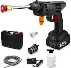 🚗🌿🚿48-96V Cordless High-Pressure Car Washer Gun 🚘✨  Wireless Portable Pressure Washer 🔋 | Dual Lithium Batteries 🔋🔋 | 5-Meter Hose Pipe 🌀 | Detergent Foam Bottle 🧴 | Garden & Car Wash Sprayer