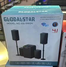 🔊🎶Globalstar GS-PRO4 4.1-Channel  X-Bass Multimedia Home Speaker System 🔊🎶 | Powerful Bass Subwoofer 💥 | Crystal-Clear Satellite Speakers 🔈 | tallboys woofer subwoofer🎬🎉 | Premium Design ✨