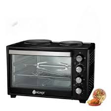 **Nunix 40L Electric Rotisserie Oven with 4 Knob Settings 🍖🔥 | Double Hot Plate 🍳 | Adjustable Temperature Control 🌡️ | Rotisserie Function for Chicken & More 🐔 | Ideal for Baking, Grilling