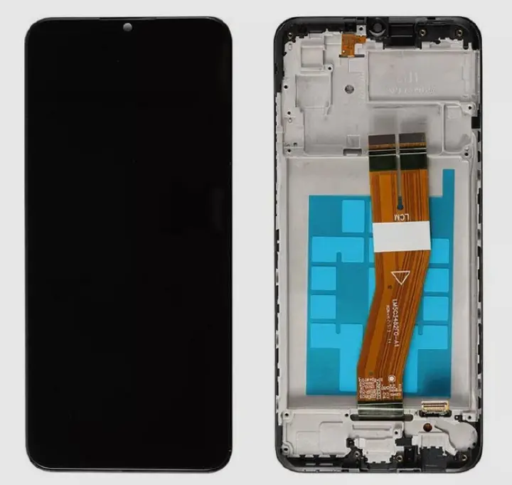 Samsung Galaxy A03 A035 Complete LCD Display Touch Screen Digitizer Assembly with Frame Full Screen Replacement Panel Original Quality Bright HD Display Glass Repair