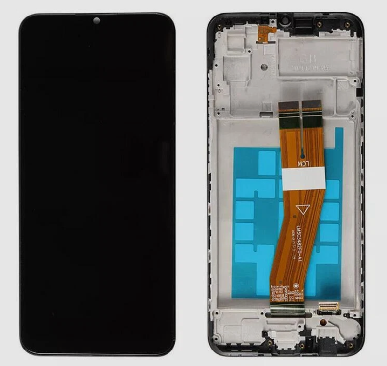 Samsung Galaxy A03 A035 Complete LCD Display Touch Screen Digitizer Assembly with Frame Full Screen Replacement Panel Original Quality Bright HD Display Glass Repair