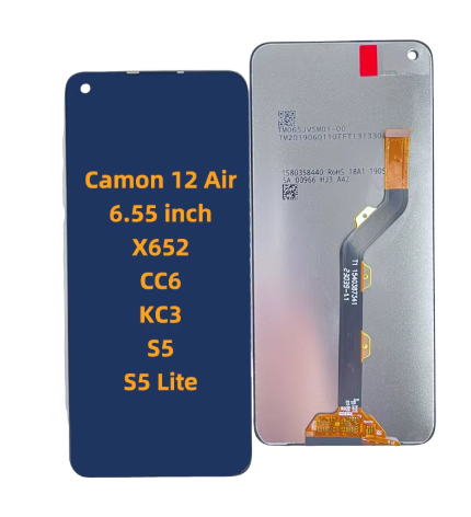 Tecno Camon 12 Air KC3 Replacement LCD Screen Display Complete Touch Digitizer Assembly Full HD Screen Panel Spare Part Repair Kit for Tecno Camon 12 Air KC3 Smartphone,
