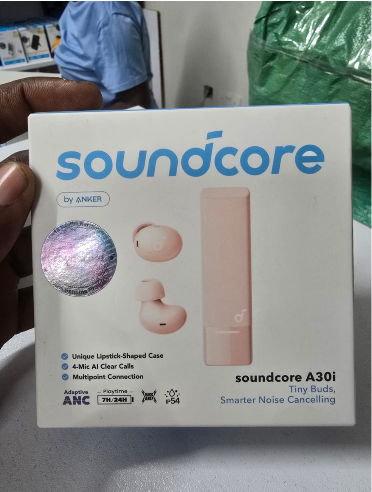 Soundcore A301 Tiny Wireless Earbuds Smart Noise Cancelling Bluetooth Earphones True Wireless Stereo TWS Ear Pods Deep Bass Clear Calls Active Noise Reduction Touch Control Charging Case Mini Lightwei
