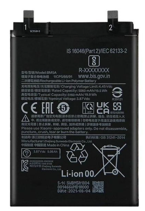 Redmi Note 11 Pro BM5A Replacement Battery Original High Capacity Rechargeable Lithium Polymer Internal Battery Spare Part for Xiaomi Redmi Note 11 Pro Smartphone Long Lasting Power Backup Durable Saf