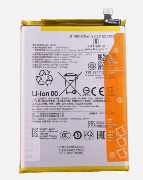 Xiaomi Redmi 13C / Redmi 13R 5G BN5Q Replacement Battery – Original High Capacity OEM Internal Rechargeable Lithium Polymer Phone Battery Spare Part