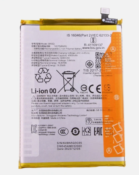 Xiaomi Redmi 13C / Redmi 13R 5G BN5Q Replacement Battery – Original High Capacity OEM Internal Rechargeable Lithium Polymer Phone Battery Spare Part
