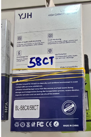 Original Replacement Tecno Spark 7 / KF6 / KF6J / Spark 7T / Spark 7 Pro / Infinix Hot 10i / Smart 7 / Hot 30 5G (BL-58CX / BL-58CT) High Capacity Lithium Polymer Battery