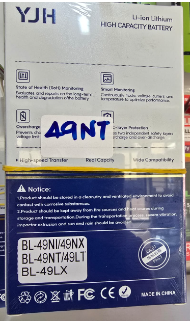 Original Replacement Itel A60 / A60s / A70 / Infinix Hot 30i / Smart 7 HD / Smart 8 (BL-49NI / BL-49NX) High Capacity Lithium Polymer Battery Spare