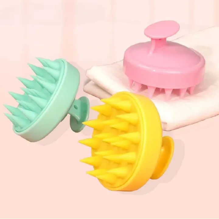 Scalp Massage Shampoo Brush Soft Silicone Combs Hair Used To Remove Dandruff and Exfoliate Hair Care Styling Tools Wholesale