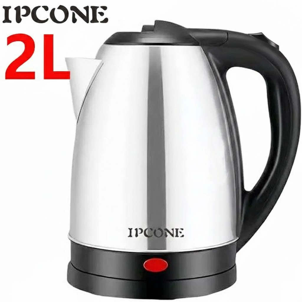 ORIGINAL IPCONE Kettle 2L 1500W Energy Efficient Jug Cordless Stainless Steel Electric Water Kettle Boiling