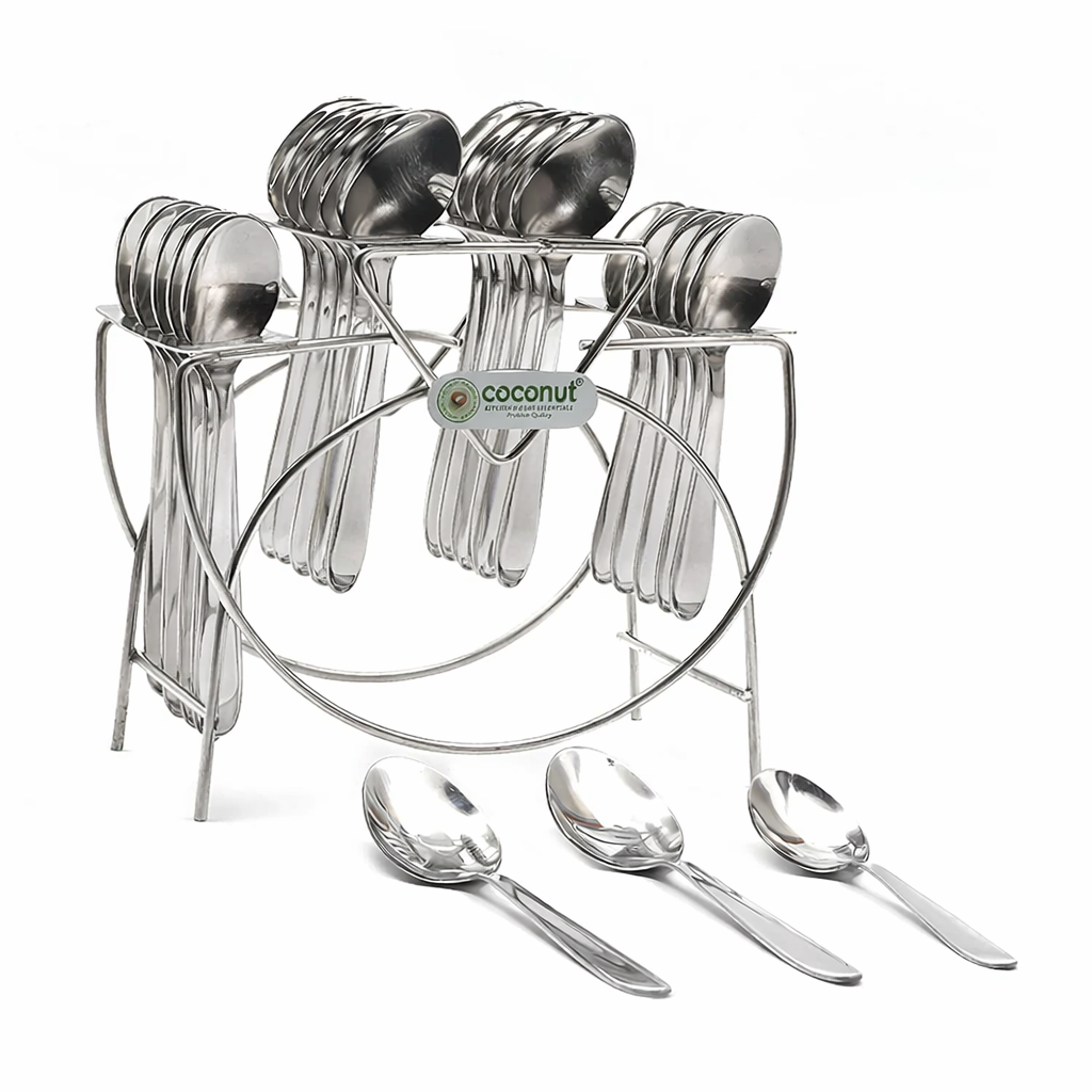 3/6/12PCS Stainless Steel Spoon set, quality strong on offer (Random Printing) with no organizer