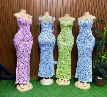 Sundress OFFER! Women's Sleeveless Fancy Summer Maxi Dress - Elegant Bodycon Party/Picnic Sundress