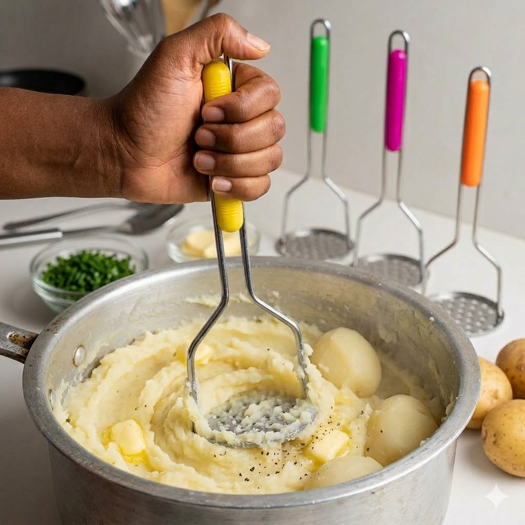 Potato Mukimo Masher Vegetable Fruits Food Kitchen Cooking Potato Masher Murphy Press Smasher COMES WITH FREE KITCHEN TOWEL
