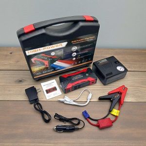 🎀Portable Car Jump Starter Kit And Air Compressor🦋4USB port's, power adapter and USB cable Powerful Air compressor Phone charger📍Emergency Car Jump starter Kit High Capacity battery power bank -