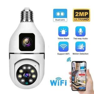 CCTV WIFI BULB CAMERA DUAL LENS PTZ Dual Lens PTZ Bulb Camera 360° 1080P with Motion Tracking, Night Vision Two-Way Audio