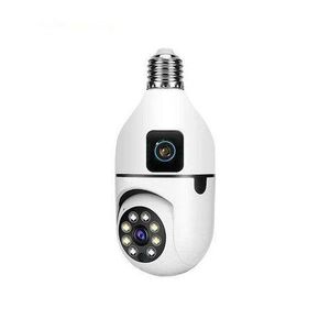 CCTV WIFI BULB CAMERA DUAL LENS PTZ Dual Lens PTZ Bulb Camera 360° 1080P with Motion Tracking, Night Vision Two-Way Audio