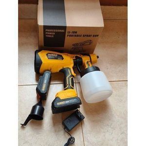 Dewalt 48v cordless spray gun 1000ml tank 2 batteries