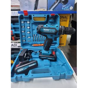 Makita 48V Cordless Electric Drill With 2 Battery Bits, Accessories