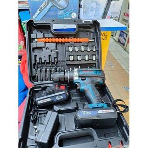 Bosch Cordless 36V Drill With 2 Battery Bits, Accessories.Rechargeable professional drill WITH HAMMER