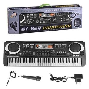61 Keys Keyboard Piano, Portable Electronic Piano Keyboard with Built-in Speaker Microphone, Keyboard Piano for Beginners, Teaching Gift for Boys and Girls
