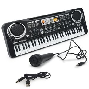 61 Keys Keyboard Piano, Portable Electronic Piano Keyboard with Built-in Speaker Microphone, Keyboard Piano for Beginners, Teaching Gift for Boys and Girls